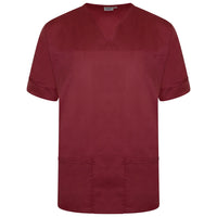 Maroon Plain Smart Scrub Top