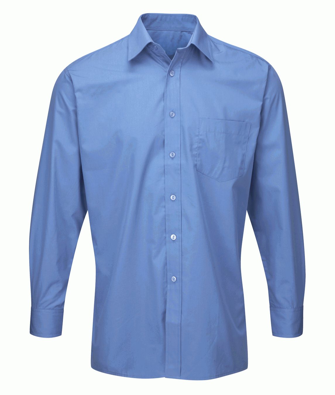 Men's-Deluxe-Long-Sleeve-Shirt | Sky Blue - Eg Clothing UK