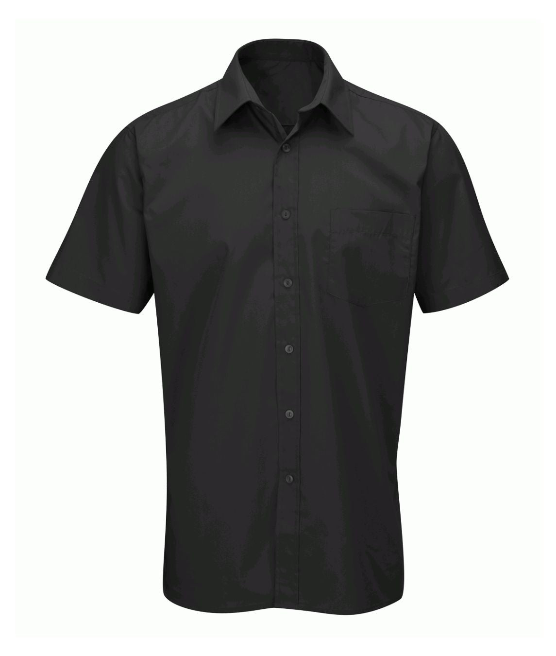 Men's-Deluxe-Short-Sleeve-Shirt | Black - Eg Clothing UK