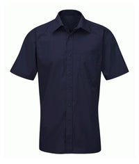 Men's-Deluxe-Short-Sleeve-Shirt | Navy - Eg Clothing UK