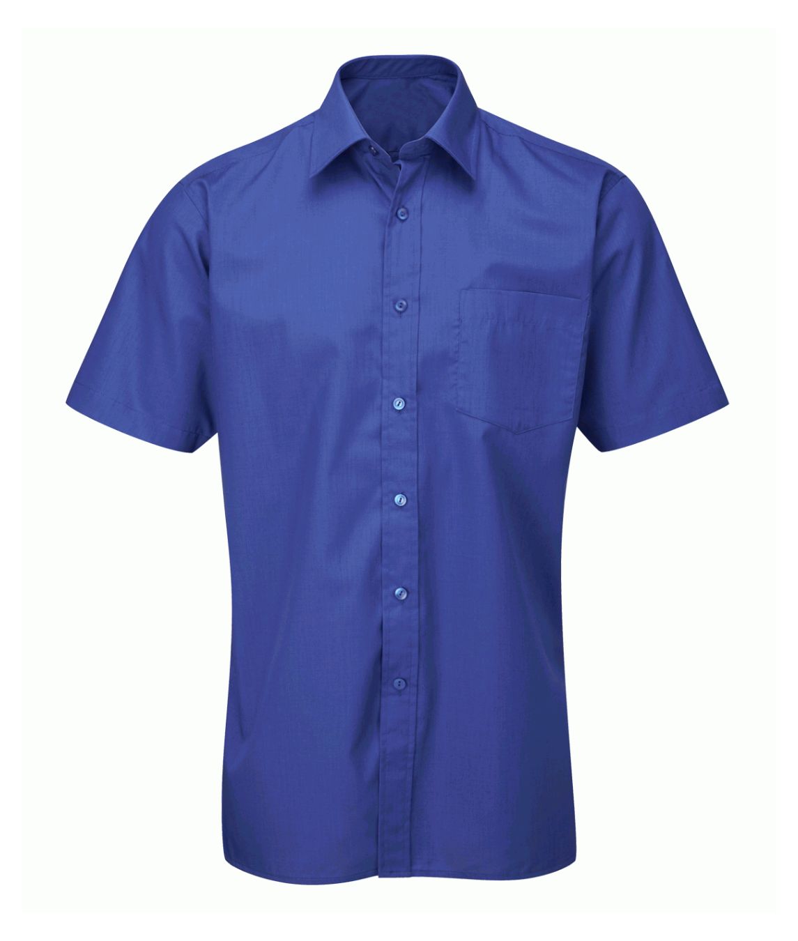 Men's-Deluxe-Short-Sleeve-Shirt | Royal - Eg Clothing UK