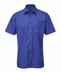 Men's-Deluxe-Short-Sleeve-Shirt | Royal - Eg Clothing UK