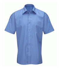 Men's-Deluxe-Short-Sleeve-Shirt | Sky Blue - Eg Clothing UK