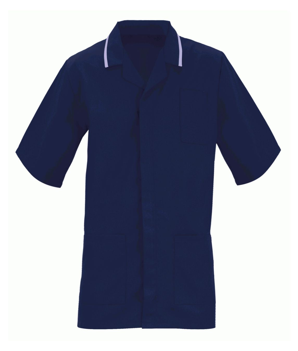 Men's Healthcare Tunic|Multi Color | White/Navy - Eg Clothing UK