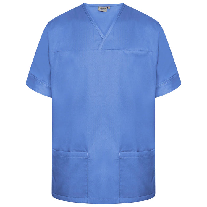 Metro Blue Plain Smart Scrub Top