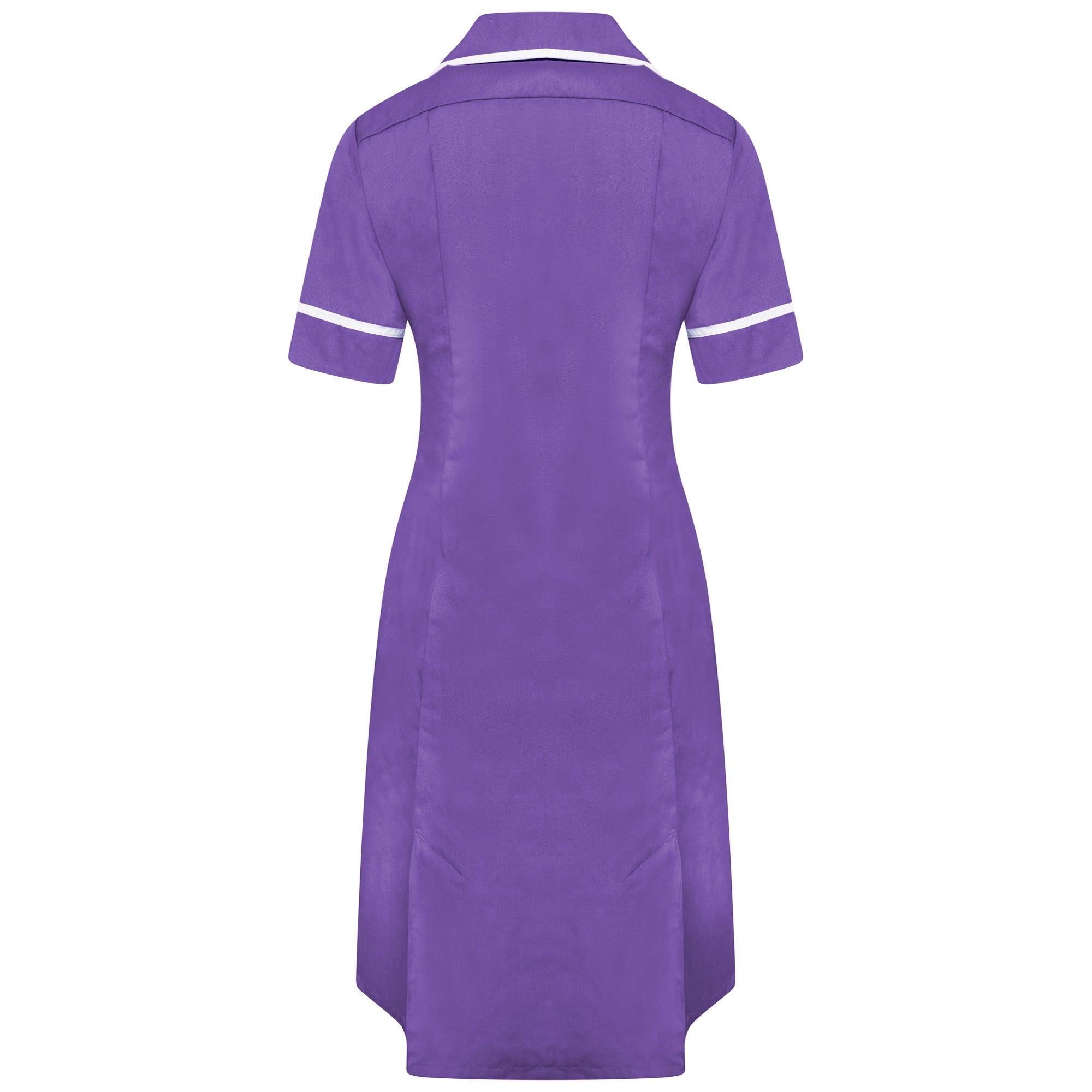 Behrens ladies healthcare dress round collar princess seams two breast pockets waterproof lining action back