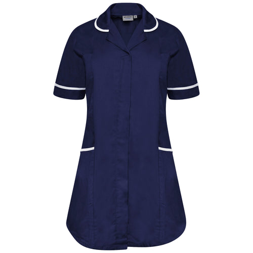 Behrens Ladies Relaxed Fit Tunic 195GSM poly-cotton concealed zip press-stud two breast and two lower pockets