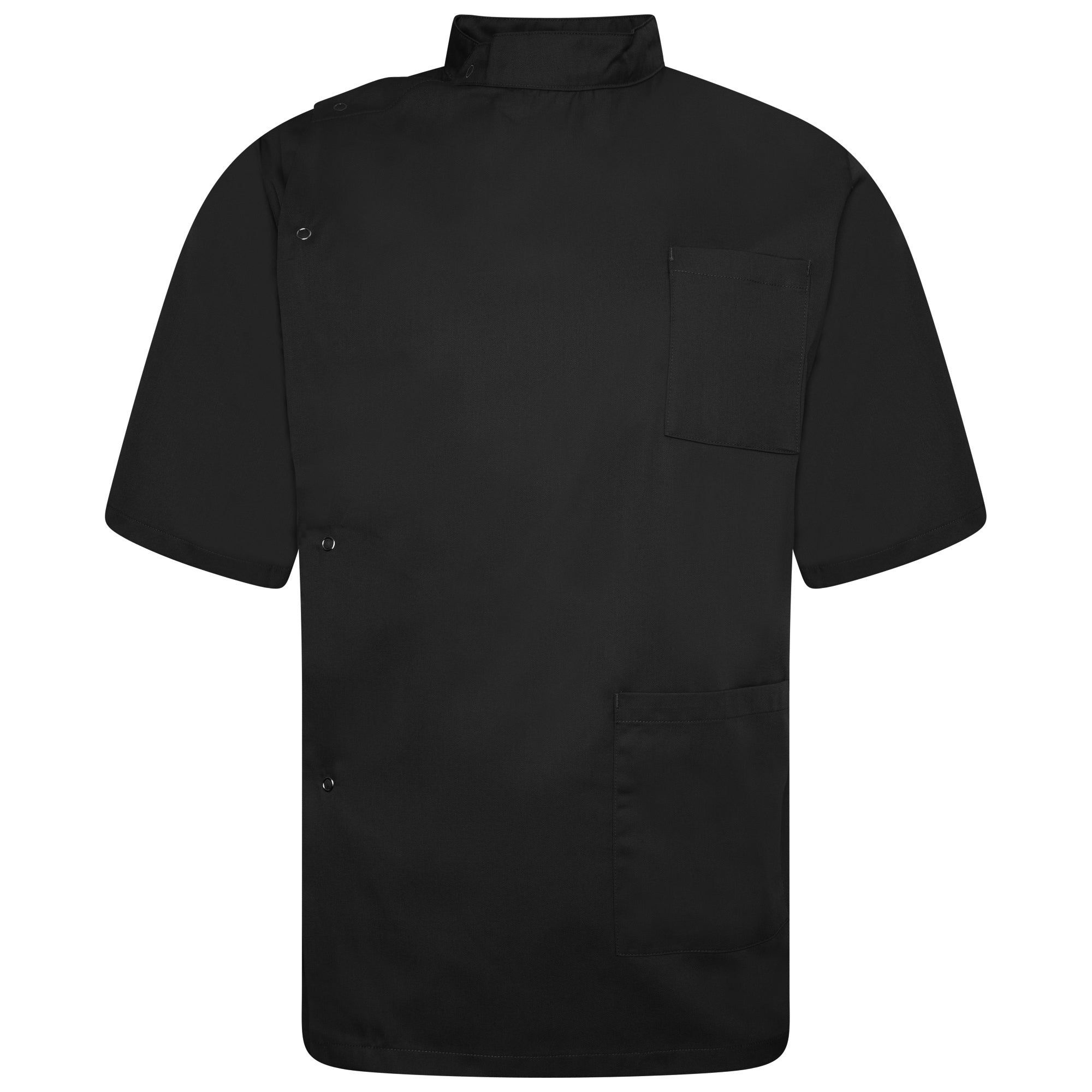 Behrens Male Dental Tunic with stand collar asymmetrical press-stud front waterproof-lined breast pocket and action back vents