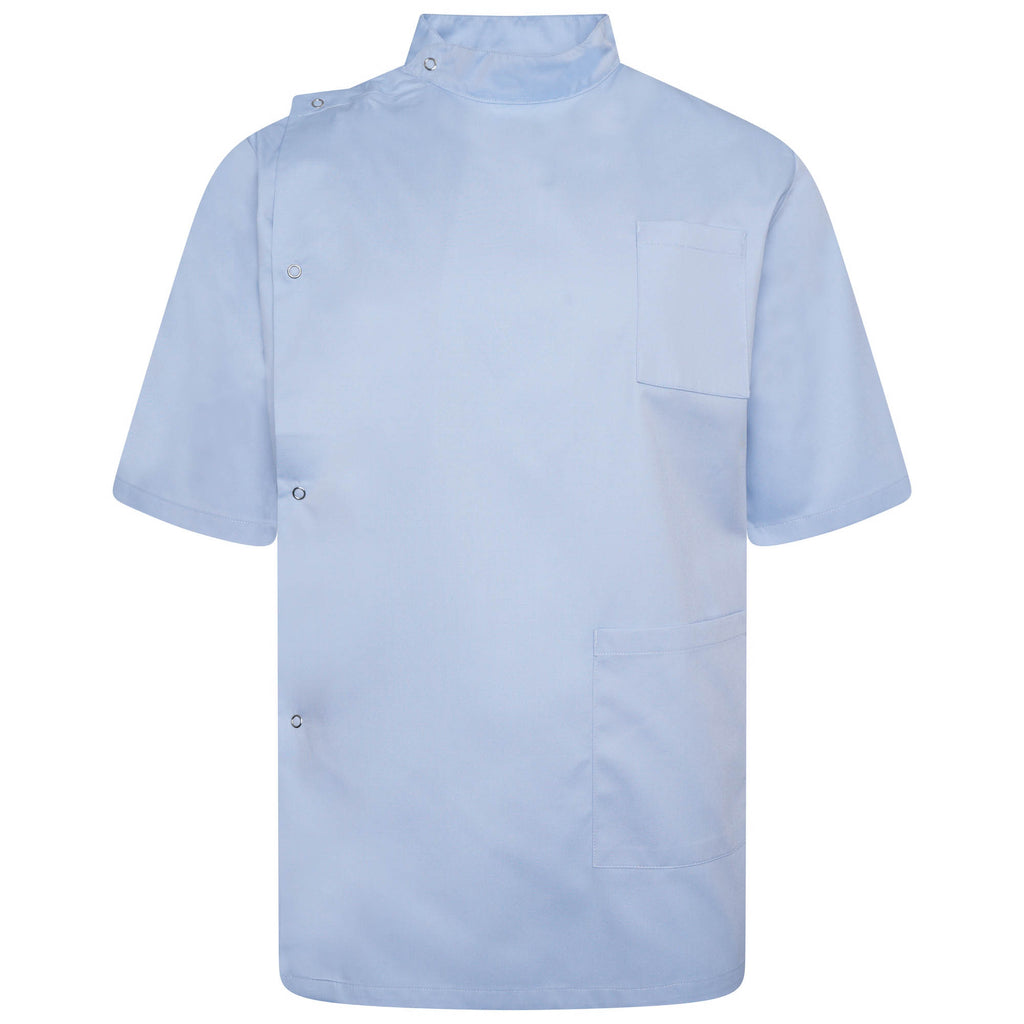 Behrens Male Dental Tunic with stand collar asymmetrical press-stud front waterproof-lined breast pocket action back vents