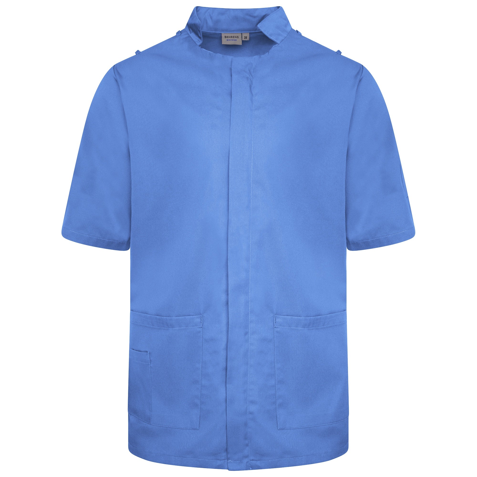 Behrens Male Mandarin Tunic with mandarin collar zip front press stud epaulette loops waterproof sleeve pocket and lower hip pockets