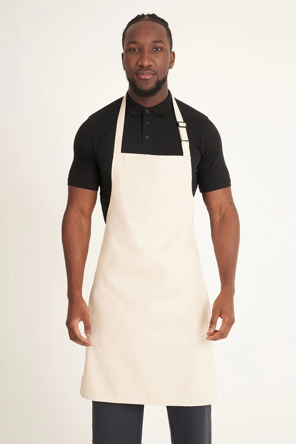 Natural Adjustable Bib Apron-HHAA