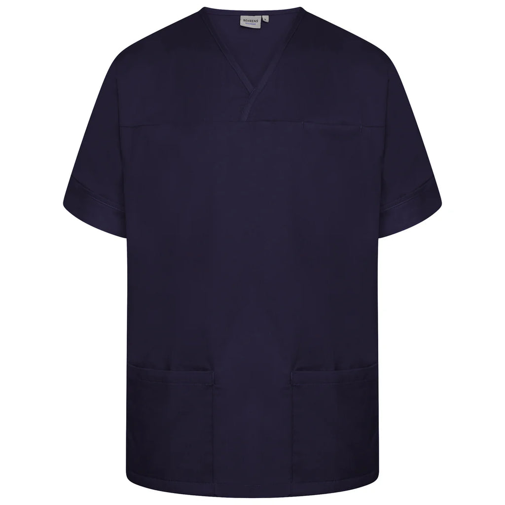 Navy Plain Smart Scrub Top