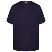 Navy Plain Smart Scrub Top