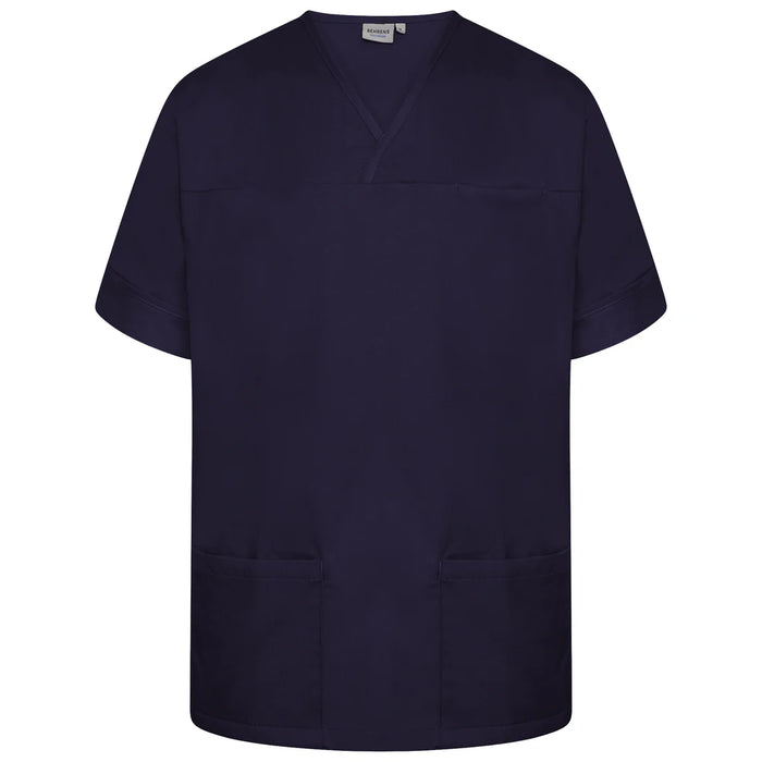 Navy Plain Smart Scrub Top