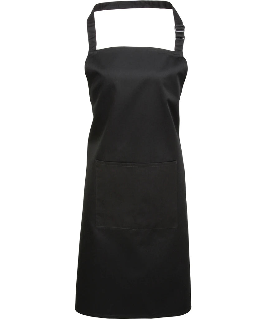 PR154- Premier Colours Bib Apron with Pocket