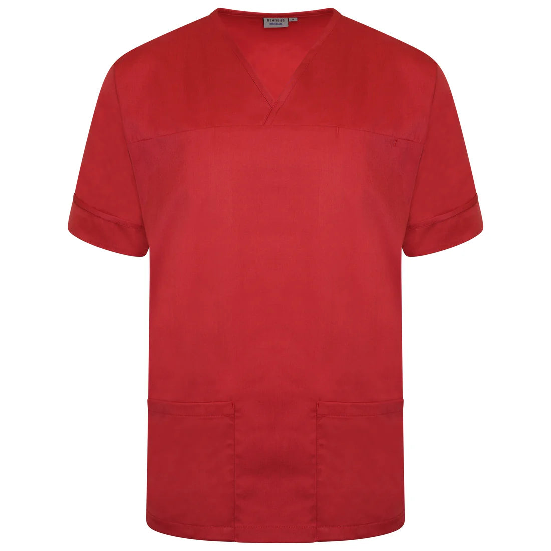 Red Plain Smart Scrub Top