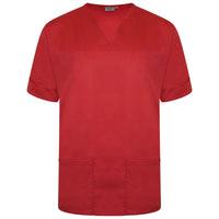 Red Plain Smart Scrub Top