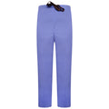 Behrens Reversible Scrub Trousers unisex showing 65/35 polycotton fabric adjustable drawstring waist colour-coded ties and rear patch pocket