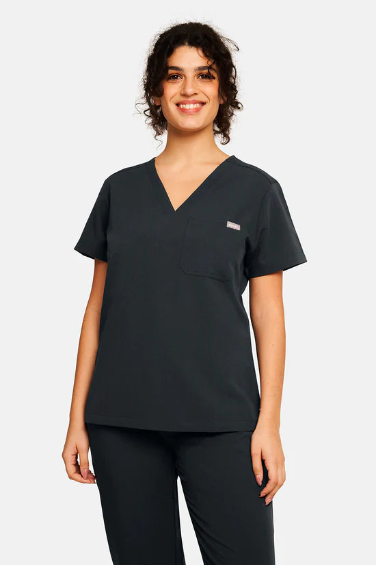 Soft Black- Beh-4957 -Nova-Scrub Top 