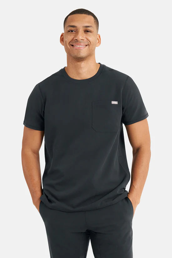 Soft Black Miles Scrub- top- Beh-4951