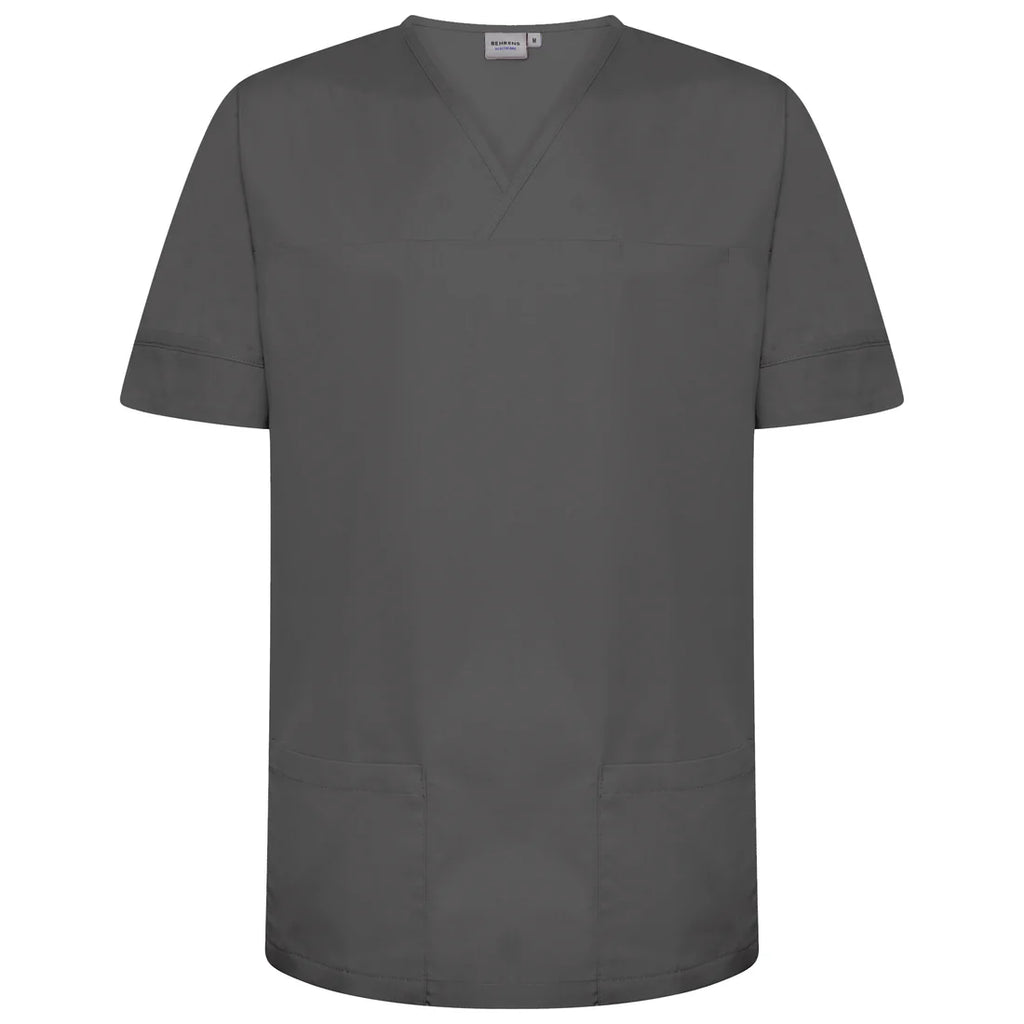 Storm Grey Plain Smart Scrub Top