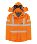 Velocity Arc Orange Jacket Gore-Tex Pyrad hi-vis bands helmet-compatible hood storm cuffs bellow pockets