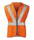 Victoria Pull Apart Hi Vis Safety Waistcoat orange zip front quick-release studs elasticated sides 100% polyester tricot
