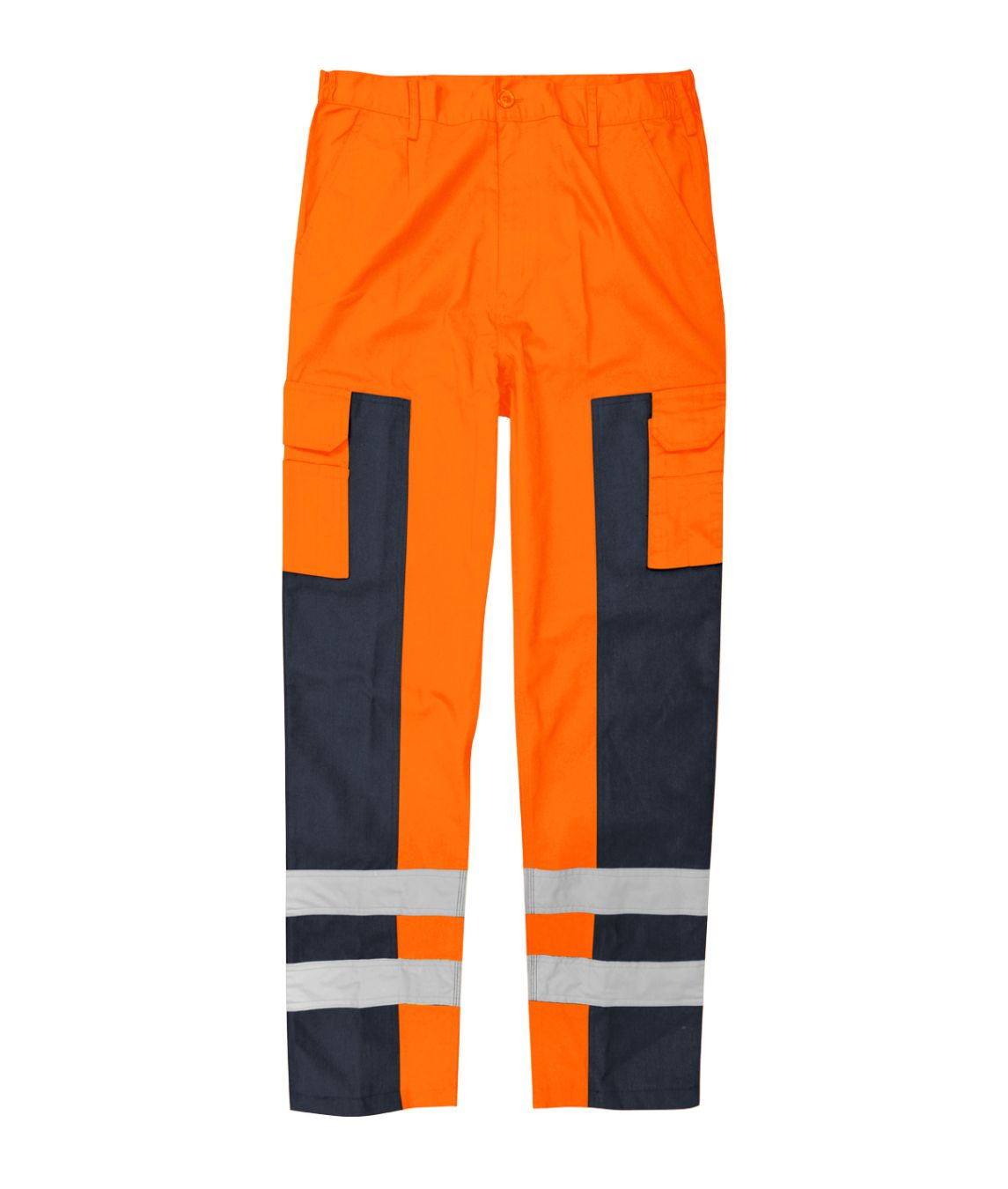 Vigilant (Short Leg) Combat Trousers in Polycotton | Orange / Navy - Eg Clothing UK