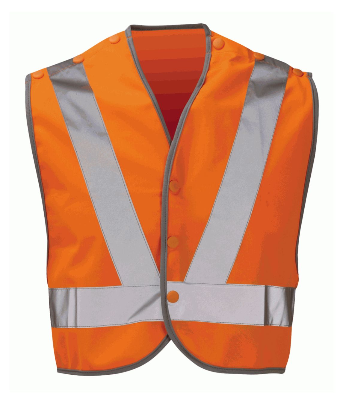Waterloo Pull Apart Short Hi Vis Waistcoat orange with quick-release Velcro shoulders and sides stud front