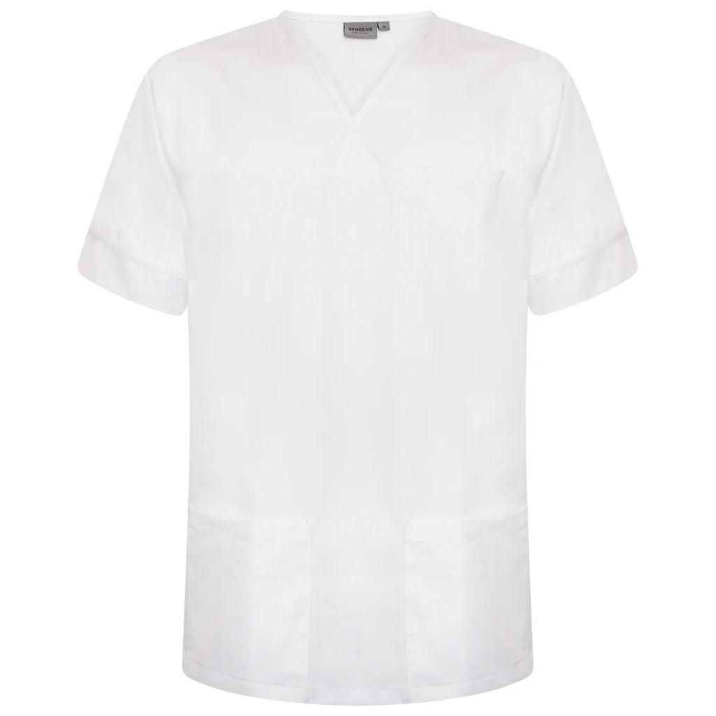 White Plain Smart Scrub Top