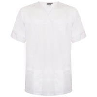 White Plain Smart Scrub Top