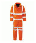 Yukon Gore-Tex padded coverall hi-vis with heat-applied reflective tape zip map pocket storm flap and zip ankle gussets
