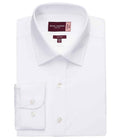 Brook Taverner Alba Long Sleeve Slim Fit Poplin Shirt | White - Eg Clothing UK