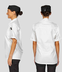 Le Chef Short Sleeve Academy Tunic | White - Eg Clothing UK