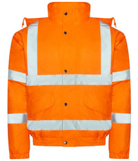 Pro RTX High Visibility Bomber Jacket | Orange - Eg Clothing UK