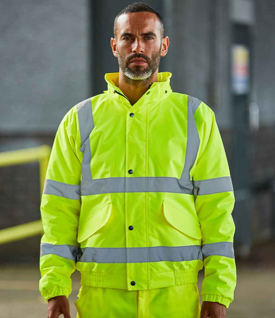 Pro RTX High Visibility Bomber Jacket | Yellow - Eg Clothing UK