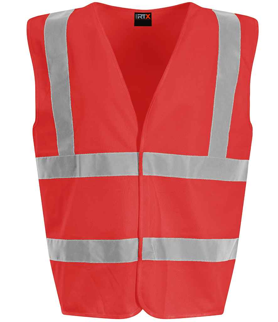Pro RTX High Visibility Kids Waistcoat | Red - Eg Clothing UK
