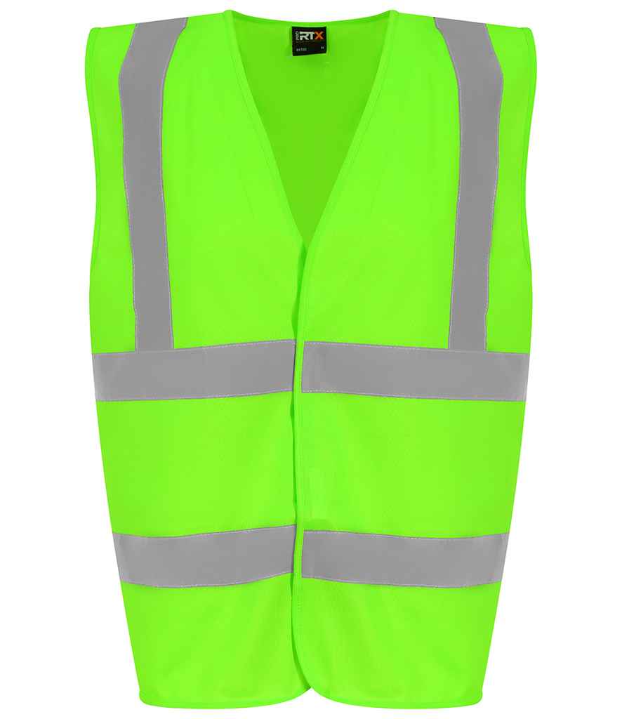 Pro RTX High Visibility Waistcoat | Lime Green - Eg Clothing UK