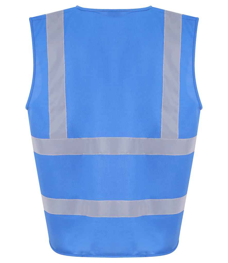 Pro RTX High Visibility Waistcoat | Sapphire Blue - Eg Clothing UK