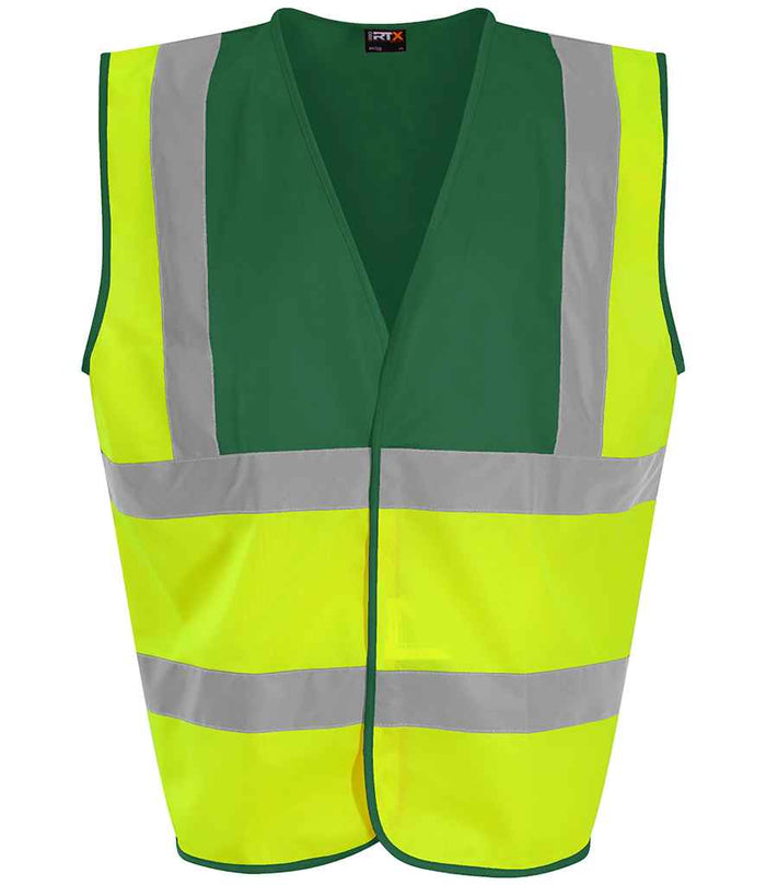 Pro RTX High Visibility Waistcoat | Yellow/Paramedic Green - Eg Clothing UK