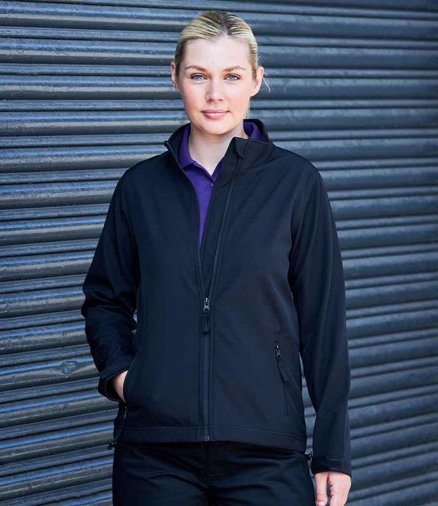 Pro RTX Ladies Two-Layer Soft Shell Jacket tailored fit full-zip breathable wind-resistant polyester