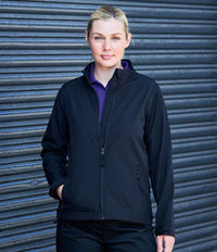 Pro RTX Ladies Pro Two Layer Soft Shell Jacket | Black - Eg Clothing UK