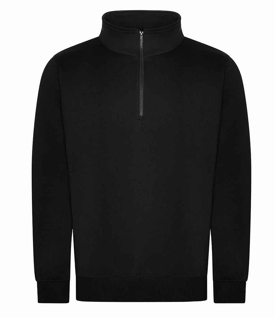 Pro RTX Pro 1/4 Neck Zip Sweatshirt | Black - Eg Clothing UK