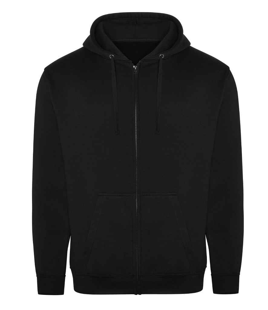 PRO RTX Pro Zip Hoodie black cotton polyester full-zip hooded sweatshirt regular fit with professional finish