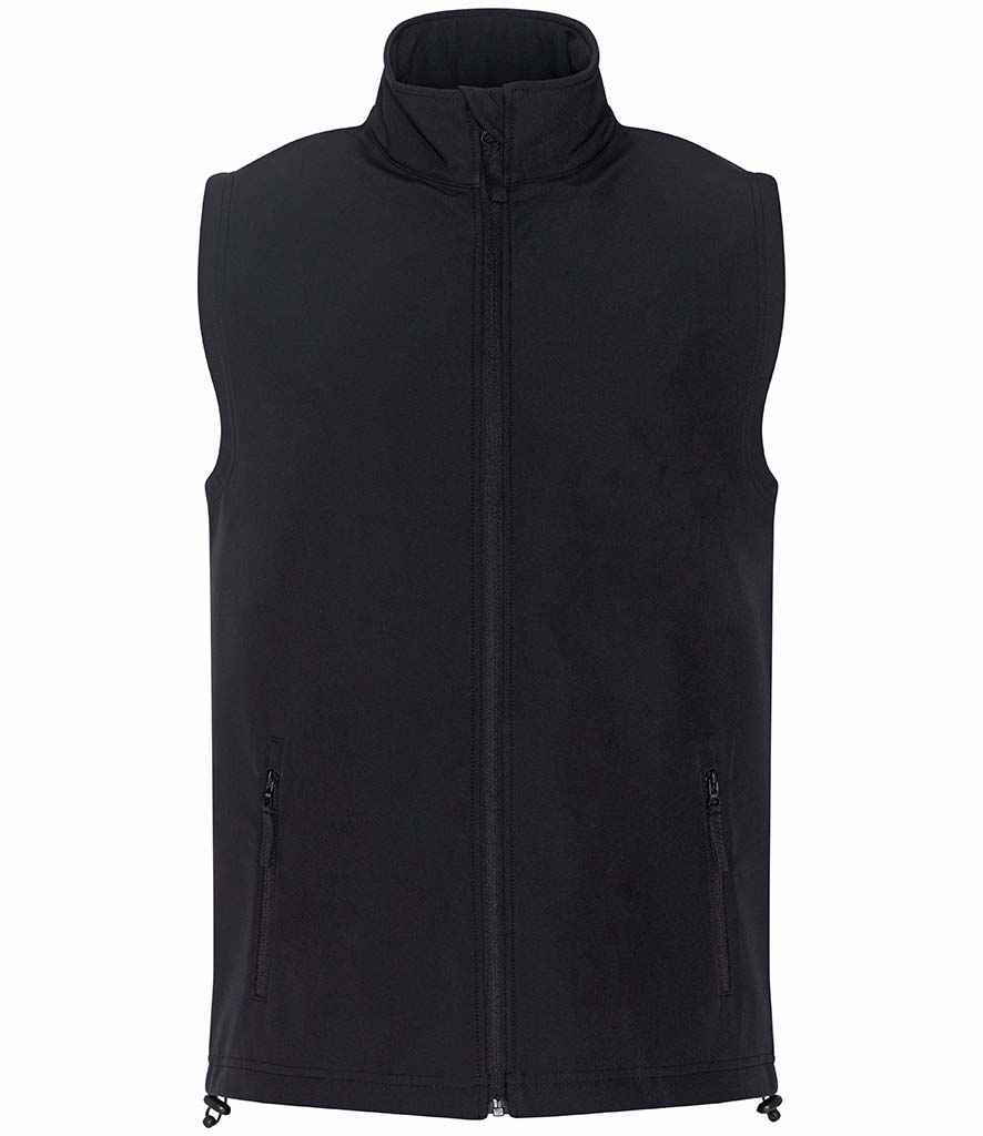 Pro RTX Two Layer Soft Shell Gilet sleeveless full zip two-layer polyester blend wind-resistant water-repellent modern fit