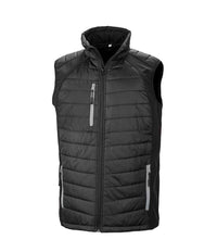 Result Genuine Recycled Compass Padded Gilet | Black/Grey - Eg Clothing UK