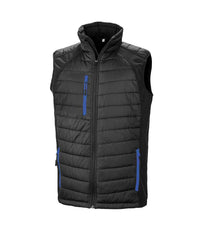 Result Genuine Recycled Compass Padded Gilet | Black/Royal Blue - Eg Clothing UK