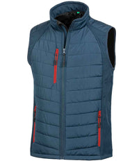 Result Genuine Recycled Compass Padded Gilet | Navy/Red - Eg Clothing UK