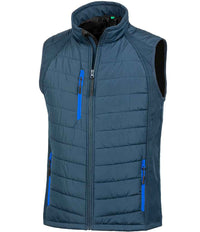 Result Genuine Recycled Compass Padded Gilet | Navy/Royal Blue - Eg Clothing UK