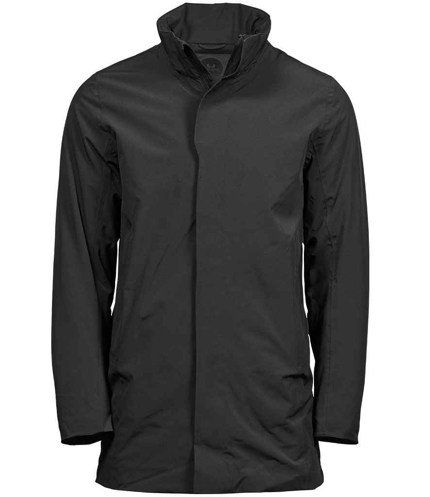 Tee Jays All Weather Parka Jacket Black full-length parka with waterproof breathable shell and insulated lining